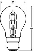HALOGEN CLASSIC A 57 W 240 V B22D
