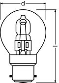 HALOGEN CLASSIC P 30 W 240 V B22D