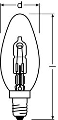 HALOGEN CLASSIC B 46 W 230 V E14