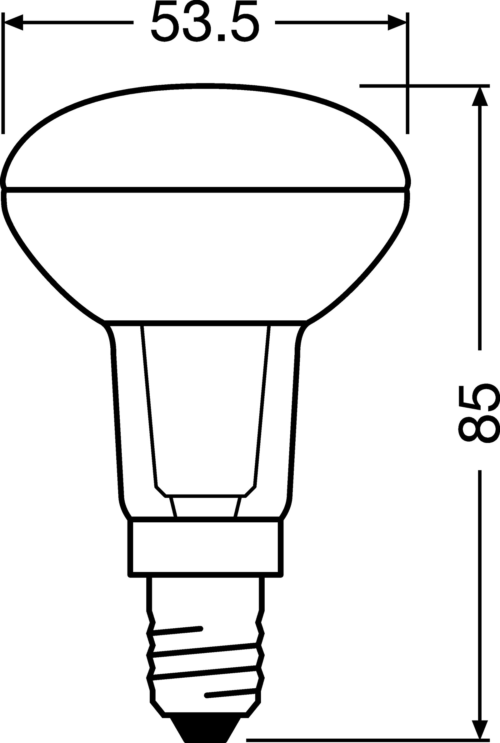 PARATHOM® R50 60 36° 4.3 W/2700 K E14 – Görsel 2 / 2