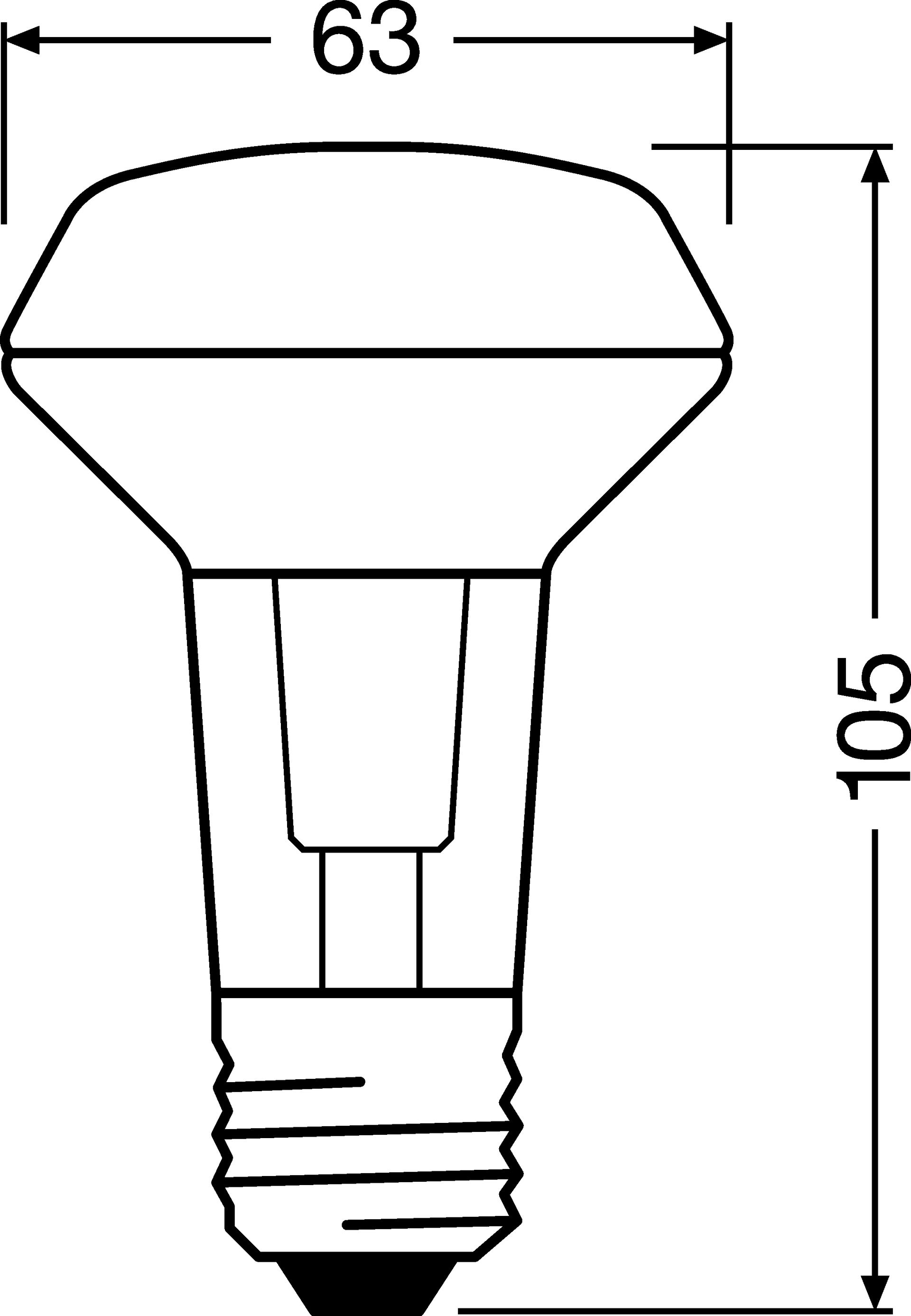 PARATHOM® R63 DIM 60 36° 5.9 W/2700 K E27 – Görsel 2 / 2