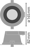 DOWNLIGHT COMFORT 130 13 W 3CCT IP54 WT