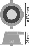 DOWNLIGHT COMFORT 155 18 W 3CCT IP54 WT