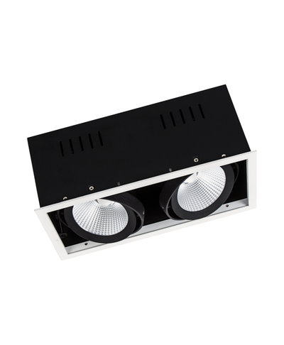 SPOT MULTI 2x30W 4000K FL WT/BK