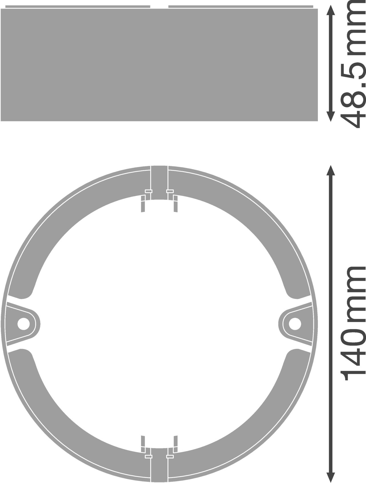 EMERGENCY DOWNLIGHT DN120 MOUNT KIT Surface Mount Kit – Görsel 2 / 2