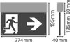 EMERGENCY EXIT SIGN HB 27M 3/8H AT