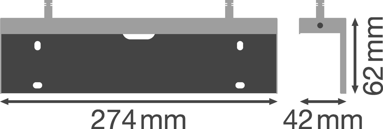 EMERGENCY EXIT SIGN HB 27M ACCESSORIES Wall Bracket – Görsel 2 / 2