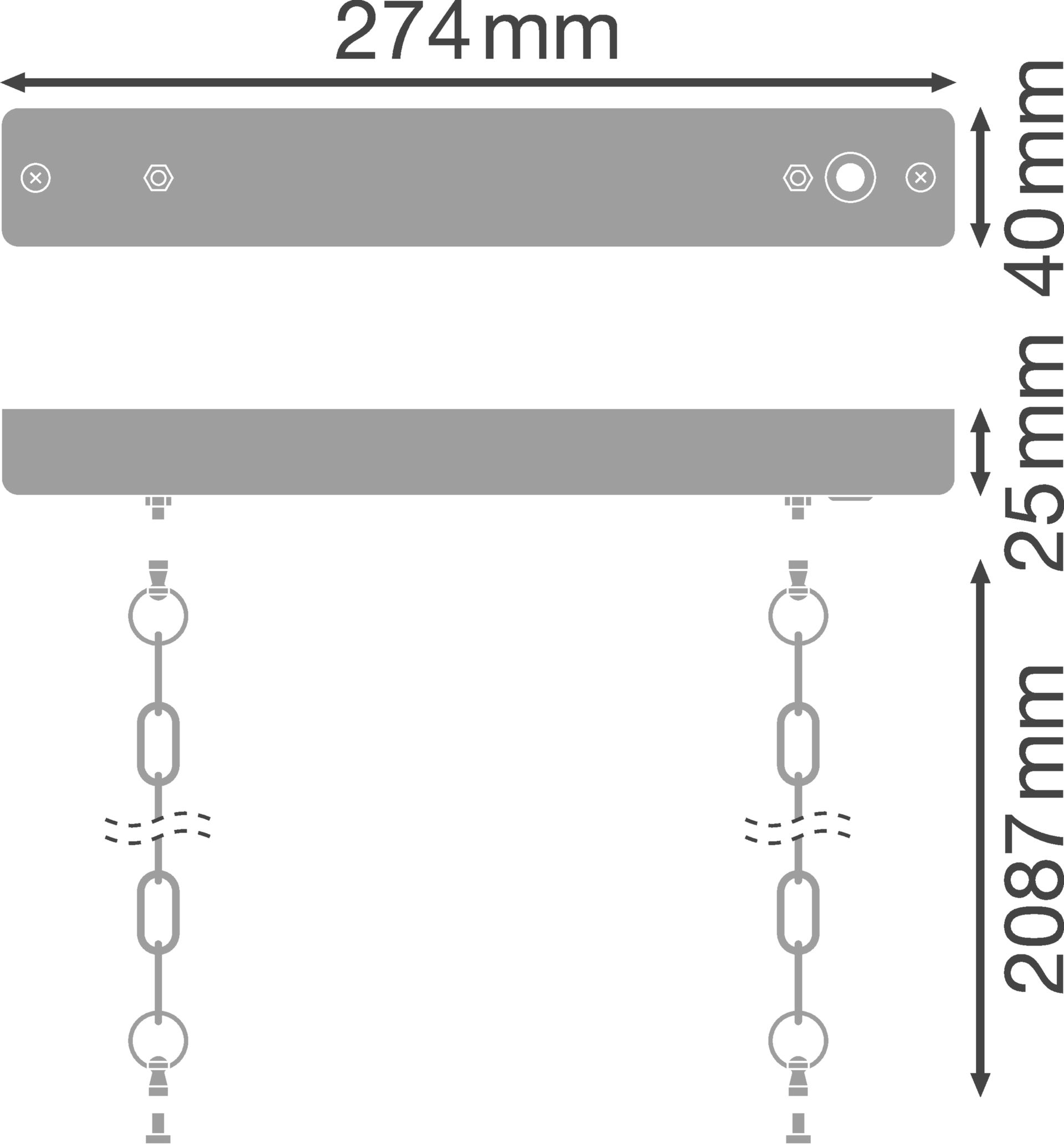 EMERGENCY EXIT SIGN HB 27M ACCESSORIES Suspension Chain Kit – Görsel 2 / 2