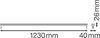 LINEAR HOUSING T8 LED 1200 1xTUBE