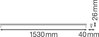 LINEAR HOUSING T8 LED 1500 1xTUBE