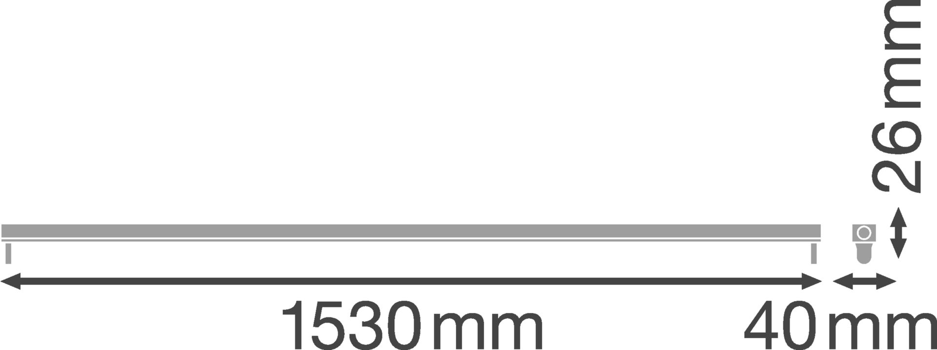 LINEAR HOUSING T8 LED 1500 1xTUBE – Görsel 2 / 2