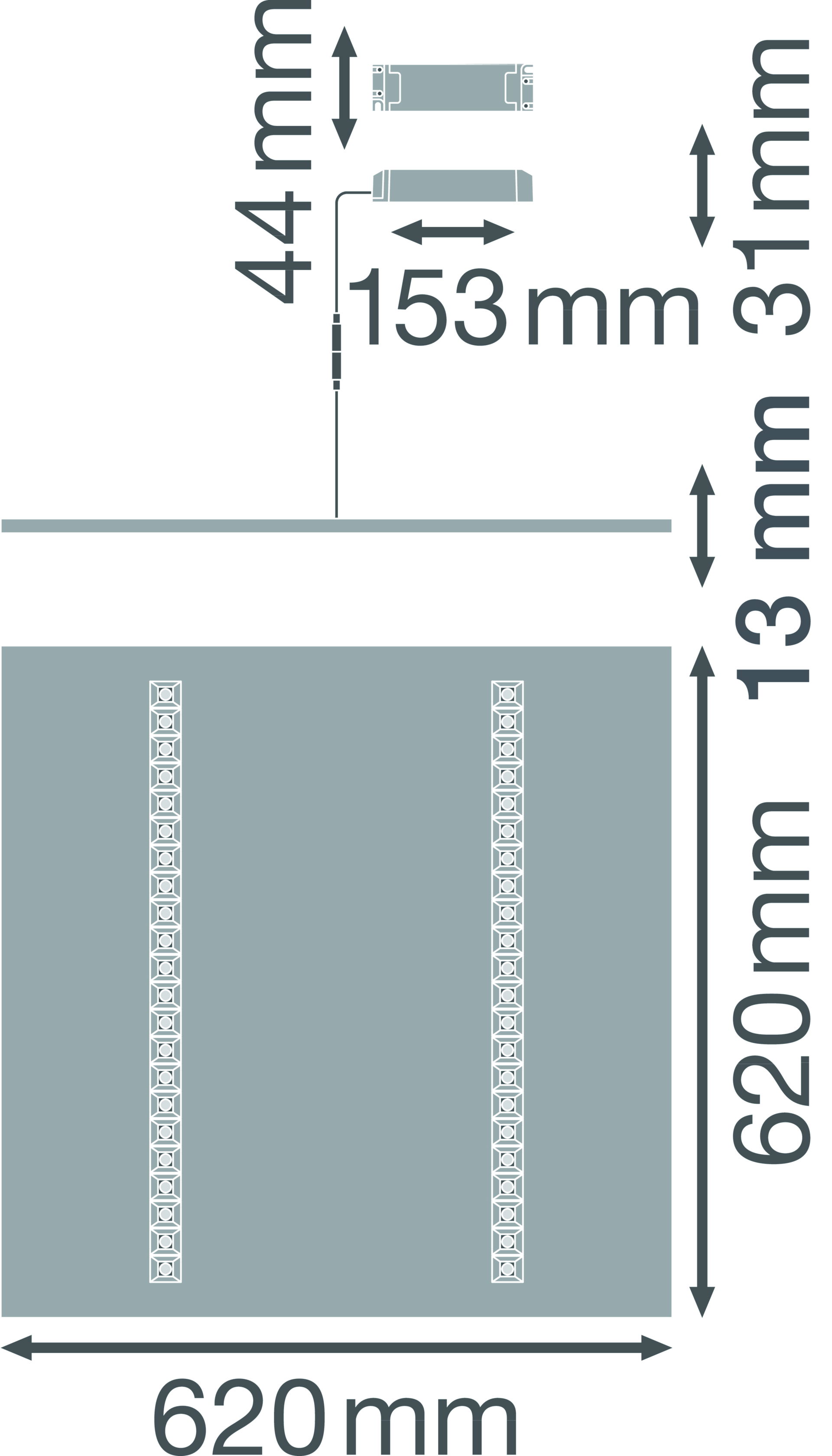 PANEL IndiviLED® EMERGENCY 625 33 W 3000 K – Görsel 2 / 2