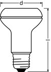 PARATHOM® R63 64 36° 5 W/2700 K E27