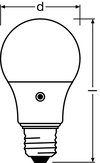 PARATHOM® DAYLIGHT SENSOR CLASSIC A 40 FR 5.2 W/2700 K E27