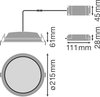DOWNLIGHT ALU EMERGENCY DN200 25 W 6500 K AT 3H WT