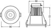 SPOT FIREPROOF 7 W 3000 K IP65 WT