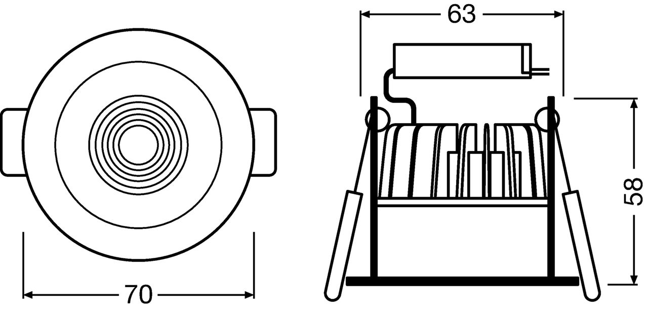 SPOT DARKLIGHT 7 W 3000 K IP44 WT – Görsel 2 / 2