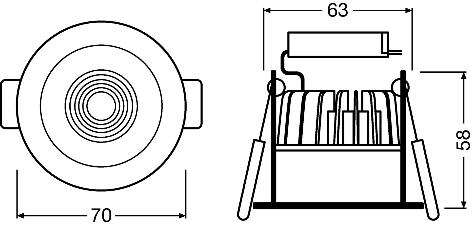 SPOT DARKLIGHT 7 W 3000 K IP44 WT – Görsel 2 / 2