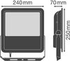 FLOODLIGHT 90 90 W 4000 K IP65 BK