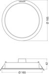 DOWNLIGHT IP44 DN 165 13W 865 WT
