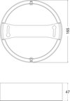 DOWNLIGHT IP44 FRAME DN 165 WT