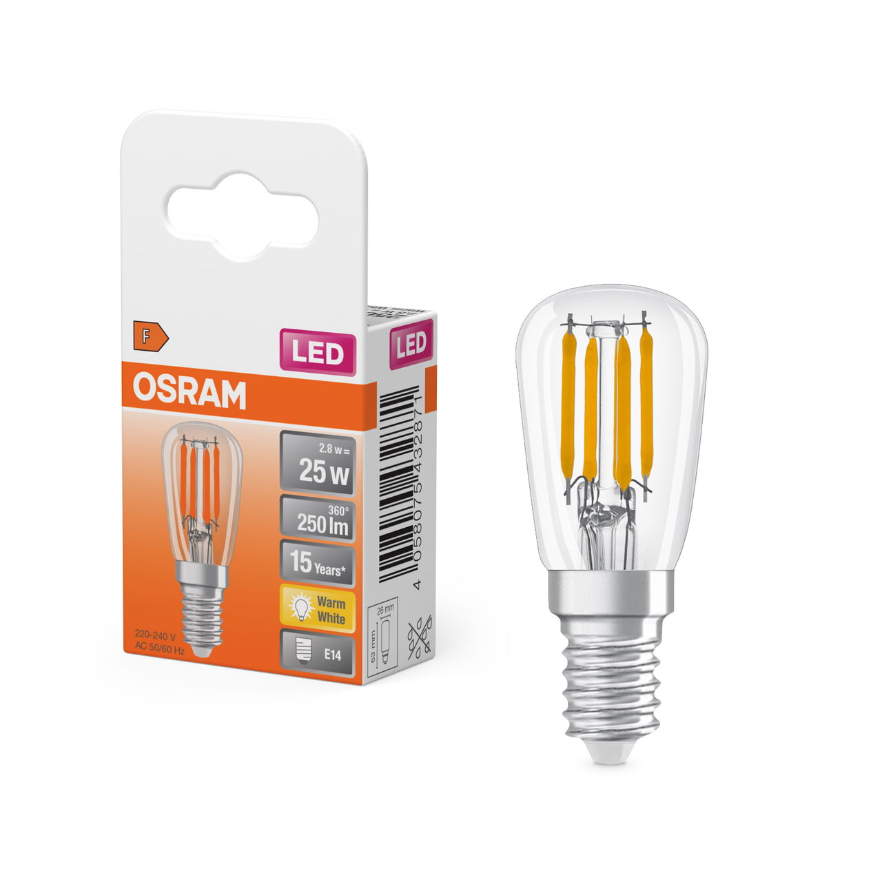 LED SPECIAL T26 2.8W 827 Clear E14 – Image 3 of 8
