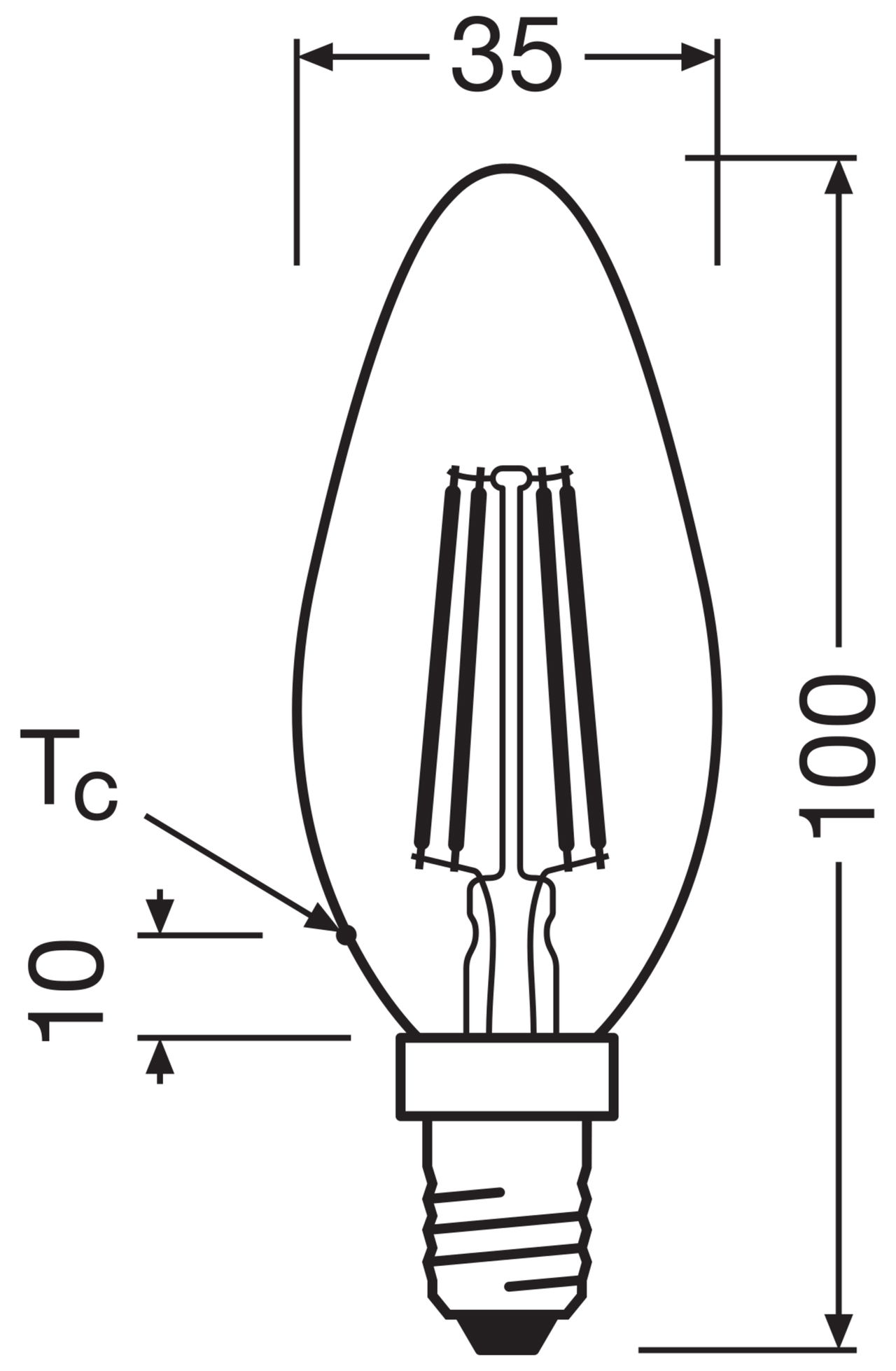 Vintage 1906® LED CLASSIC B 4W 824 Gold E14 – Image 4 of 5