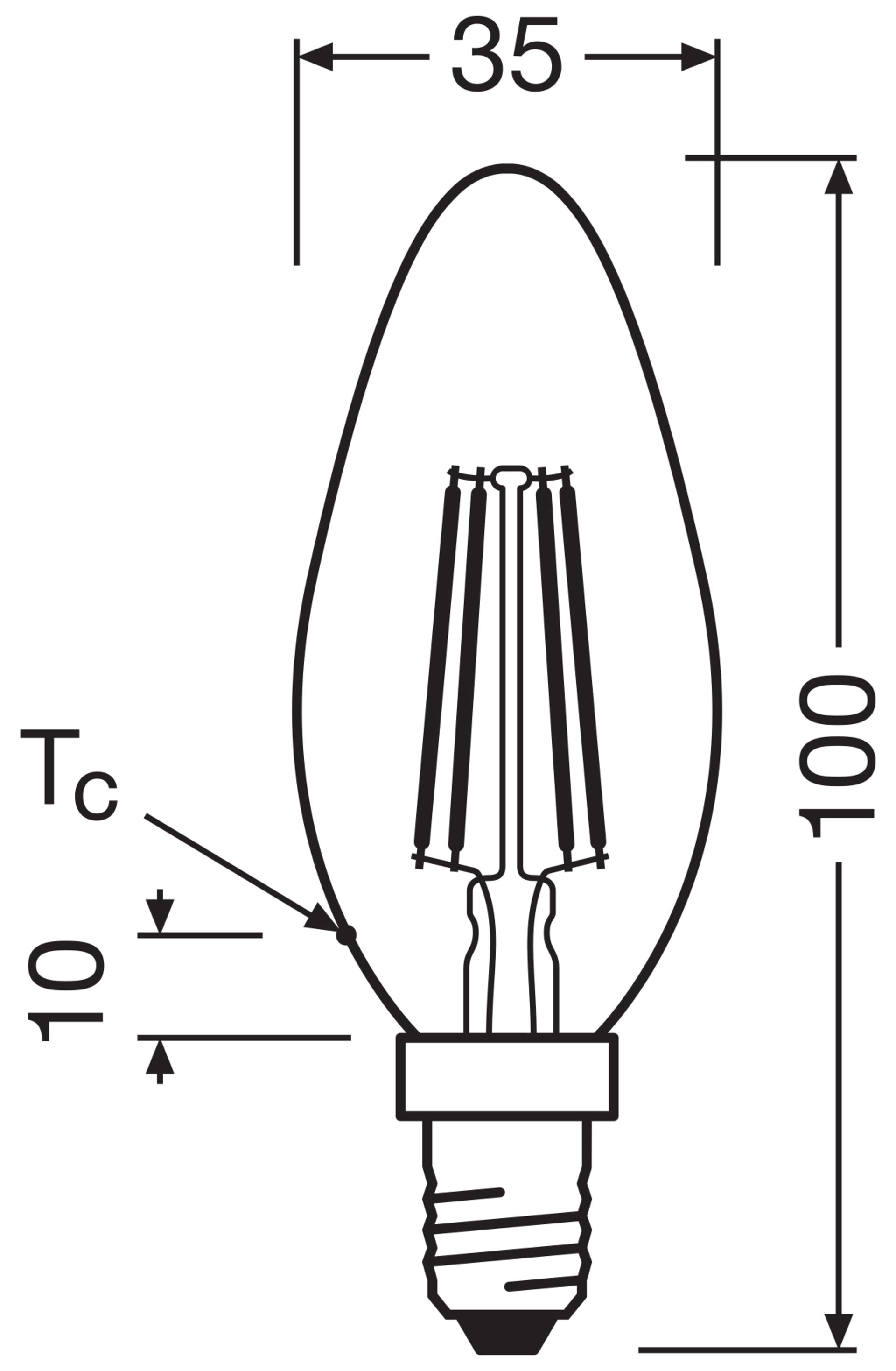 Vintage 1906® LED CLASSIC B 4W 824 Gold E14 – Image 4 of 5