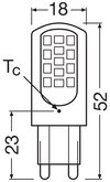 LED PIN G9 DIM P 4W 827 Clear G9