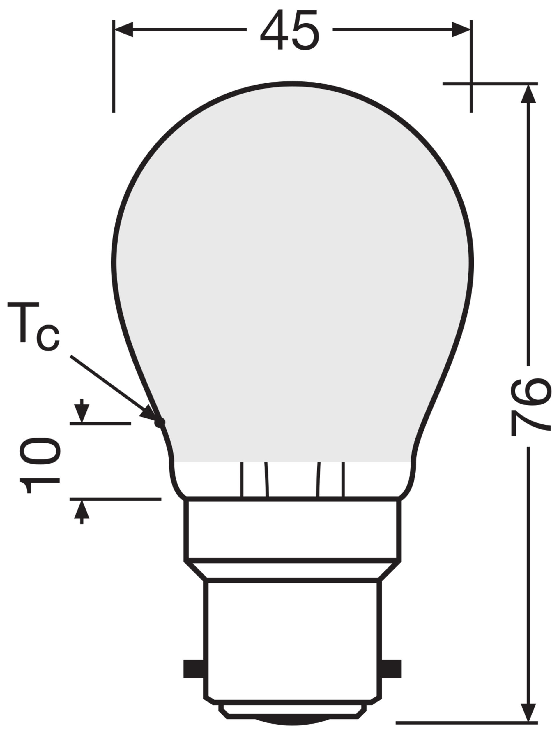 LED Retrofit CLASSIC P 2.5W 827 Frosted B22d – Image 3 of 5