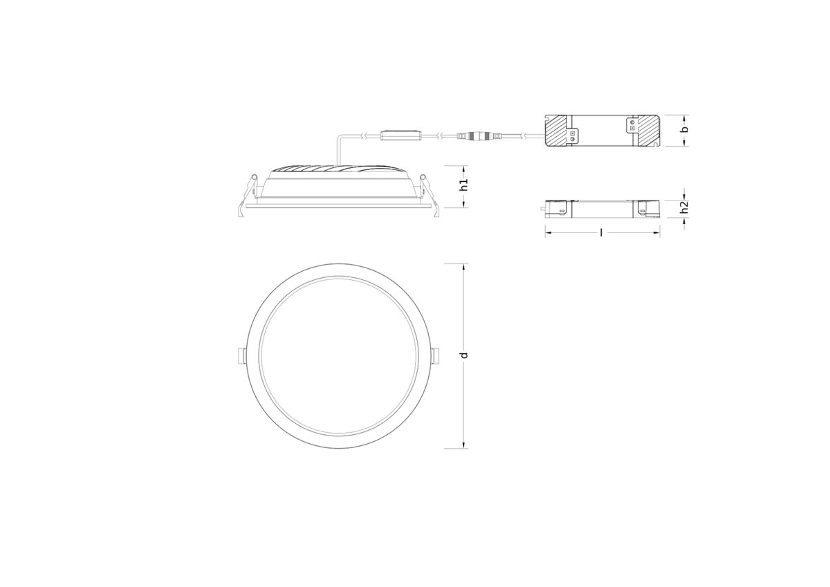 DOWNLIGHT COMFORT ZIGBEE OPAL D250 P 42W 93040 OP WT – Image 2 of 4