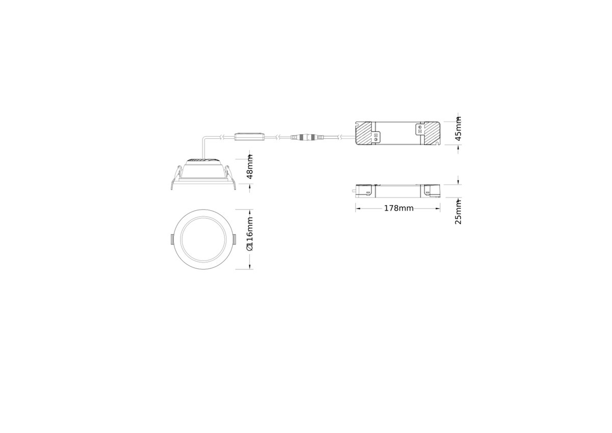 DOWNLIGHT COMFORT ZIGBEE OPAL D100 P 13W 93040 OP WT – Image 2 of 4