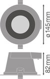 DOWNLIGHT COMFORT 130 13 W 3CCT IP54 WT