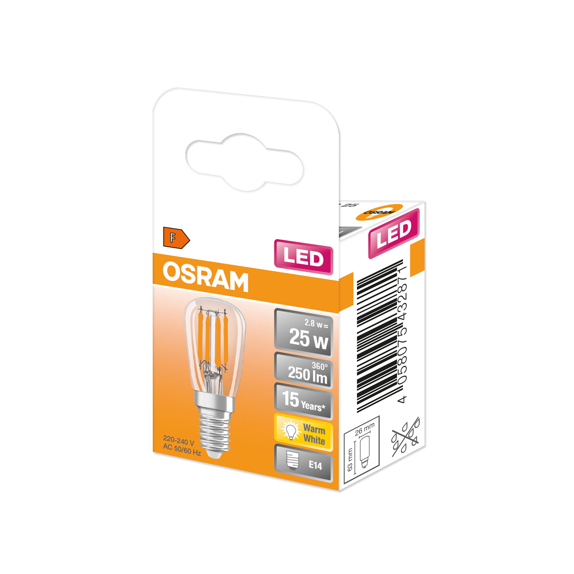 LED SPECIAL T26 2.8W 827 Clear E14 – Image 2 of 8