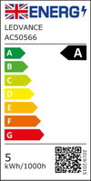 LED CLASSIC A ENERGY EFFICIENCY A S 5W 840 Clear E27
