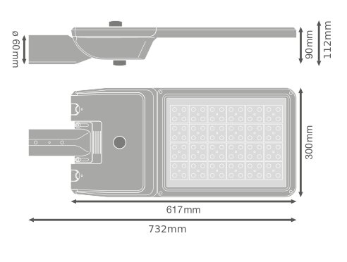 STREETLIGHT FLEX LARGE ZHAGA TOP&amp BOTTOM 115W 740 RV25ST ZHAGA TOP&amp BOTTOM WA – Image 3 of 4