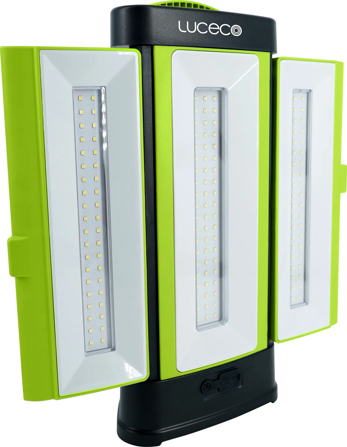 LUCECO 360DEG OPEN AREA TRI-PANEL IP54 WORKLIGHT 5V 50W 4000LM 6500K USBC RECHARGEABLE