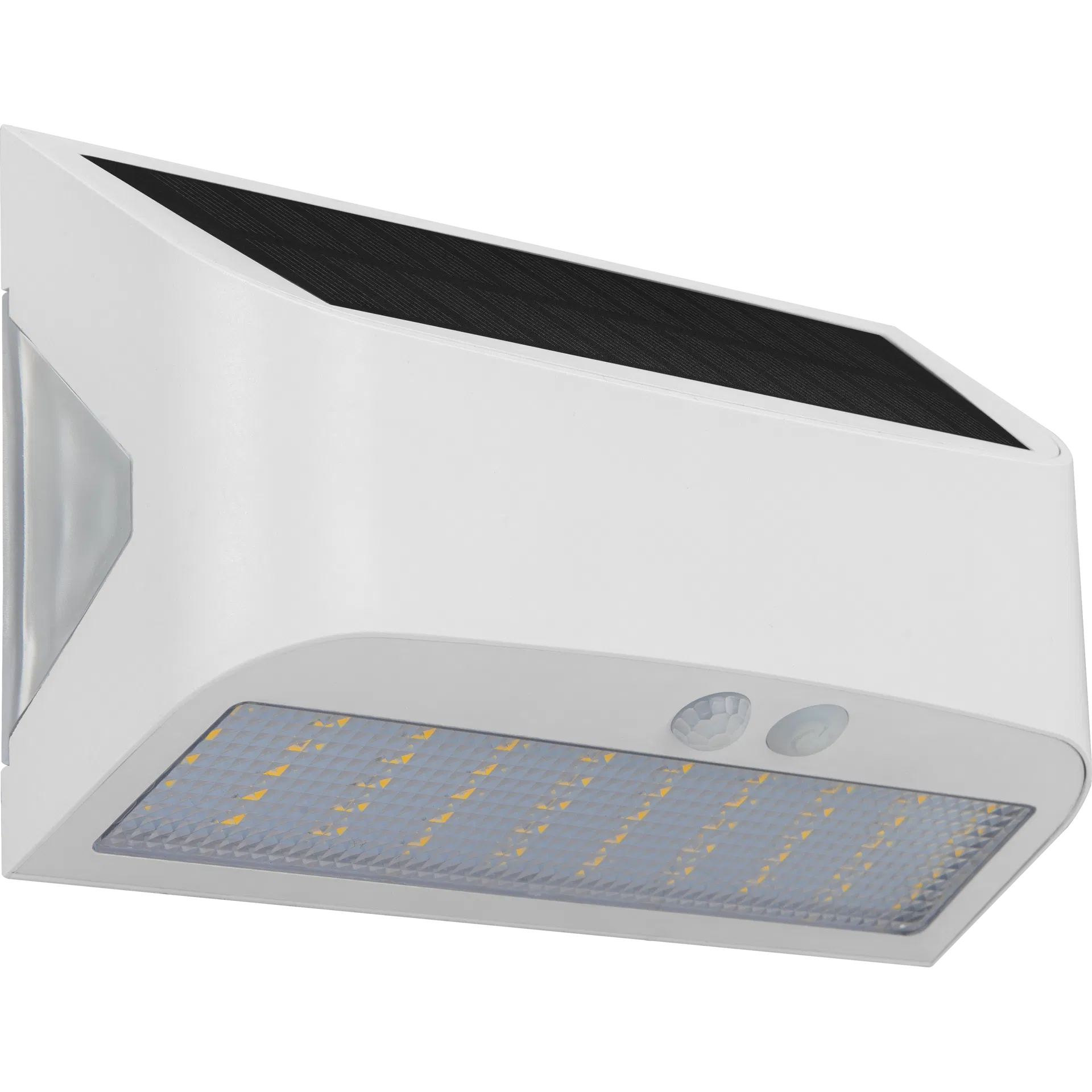 PRYSM SOLAR WALL LIGHT 6W 600LM 4000K IP54 WITH PIR AND USB CHARGING PORT Â€“ WHITE