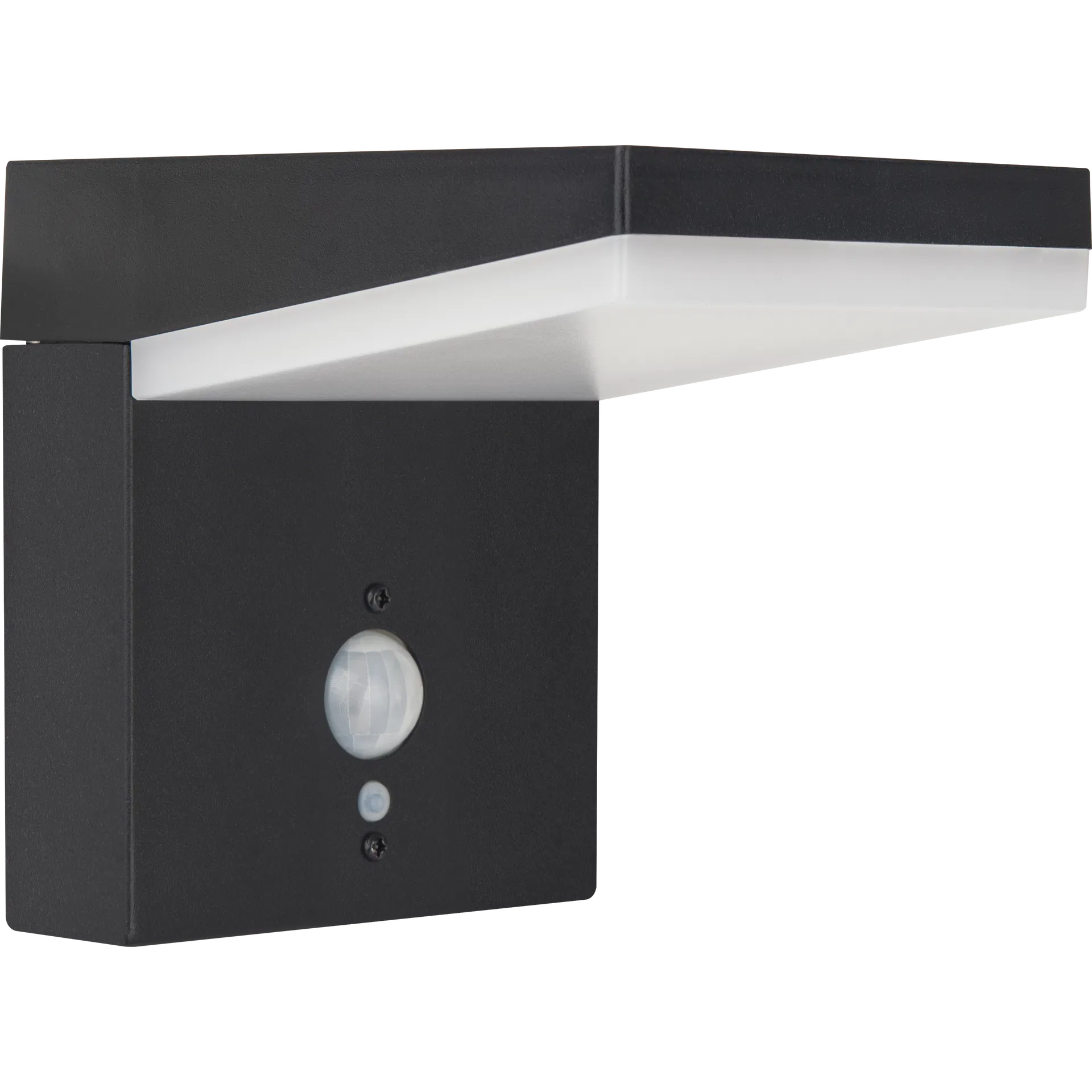 ARIES DECORATIVE SOLAR WALL LIGHT 5W 600LM 3000K IP44 WITH PIR - SLATE GREY