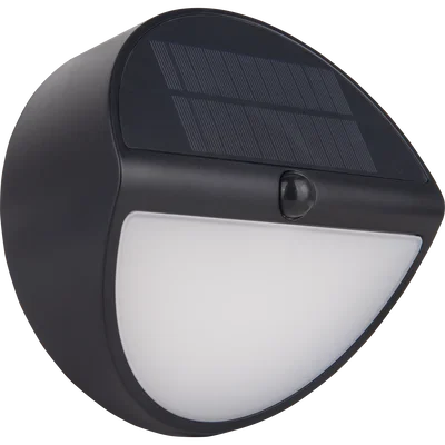 CARINA SOLAR WALL BULKHEAD EYELID 5W 500LM 4000K IP54 ROUND - BLACK
