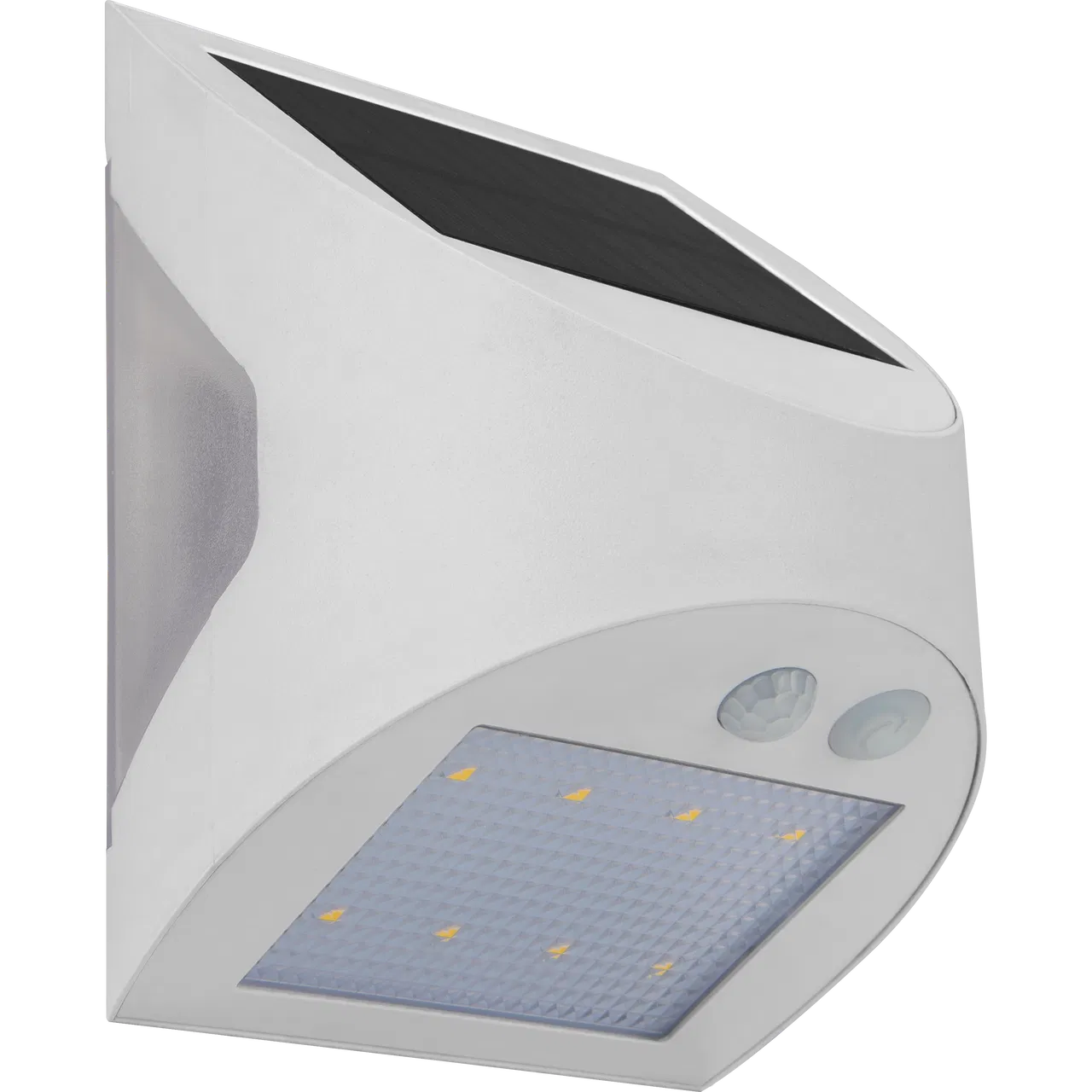 PRYSM SOLAR WALL LIGHT 3W 300LM 4000K IP54 WITH PIR AND USB CHARGING PORT Â€“ WHITE