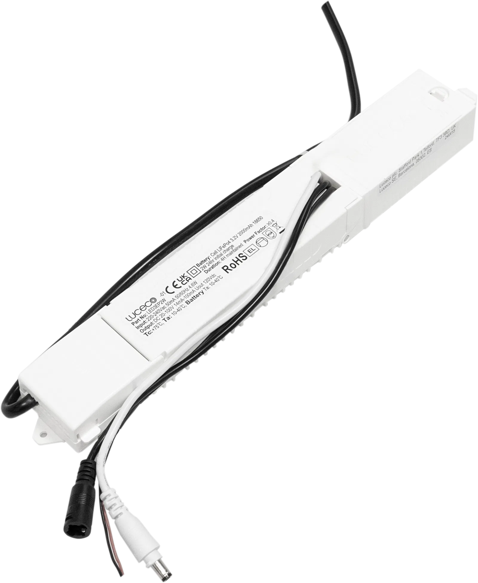 REMOTE 3HR LED EMERGENCY PACK 2W 20-100V 2X 2000MAH 18650 BATTERIES