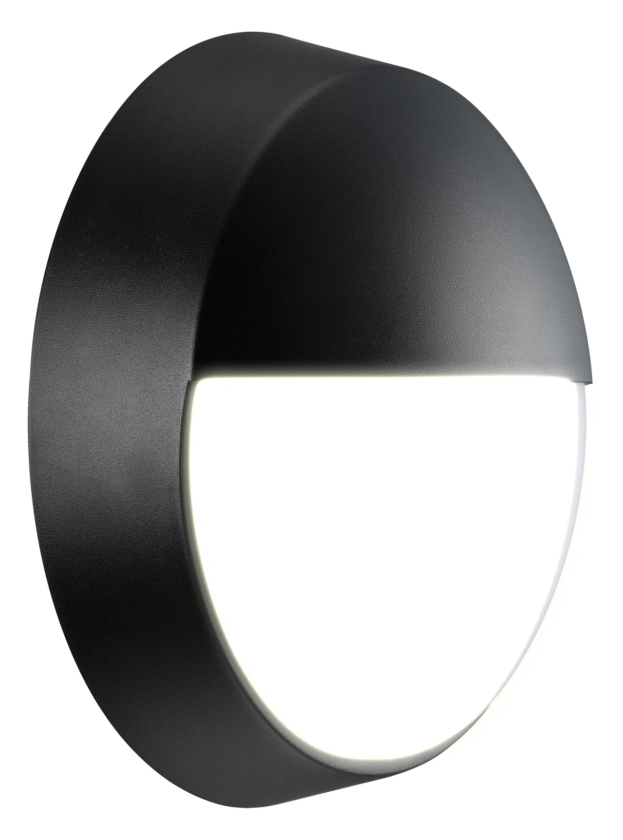 EBEE10S40-01 ECO ROUND BULKHEAD EYELID IP54 400LM 10W 4000K SUPPLIED BLACK AND WHITE TRIM