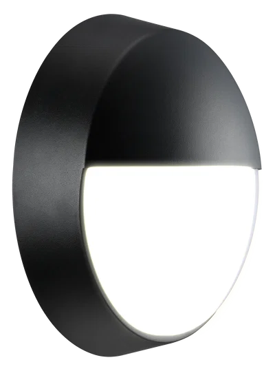 EBEE10S40-01 ECO ROUND BULKHEAD EYELID IP54 400LM 10W 4000K SUPPLIED BLACK AND WHITE TRIM