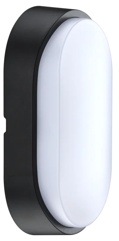 EBEO10S40-01 ECO OVAL BULKHEAD IP54 700LM 10W 4000K SUPPLIED WITH BLACK AND WHITE TRIM