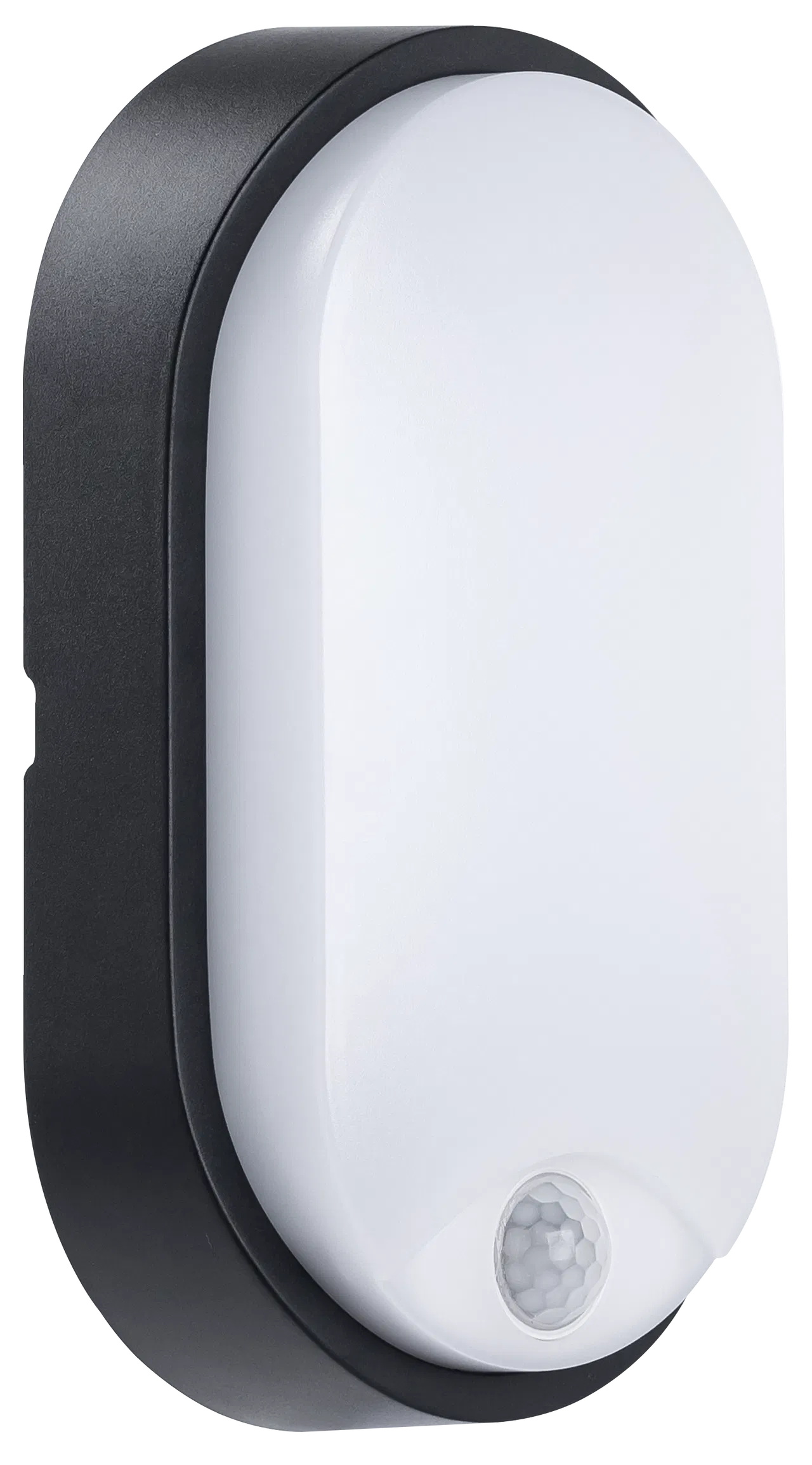 EBEO10P40-01 ECO OVAL BULKHEAD PIR IP54 700LM 10W 4000K SUPPLIED WITH BLACK AND WHITE TRIM
