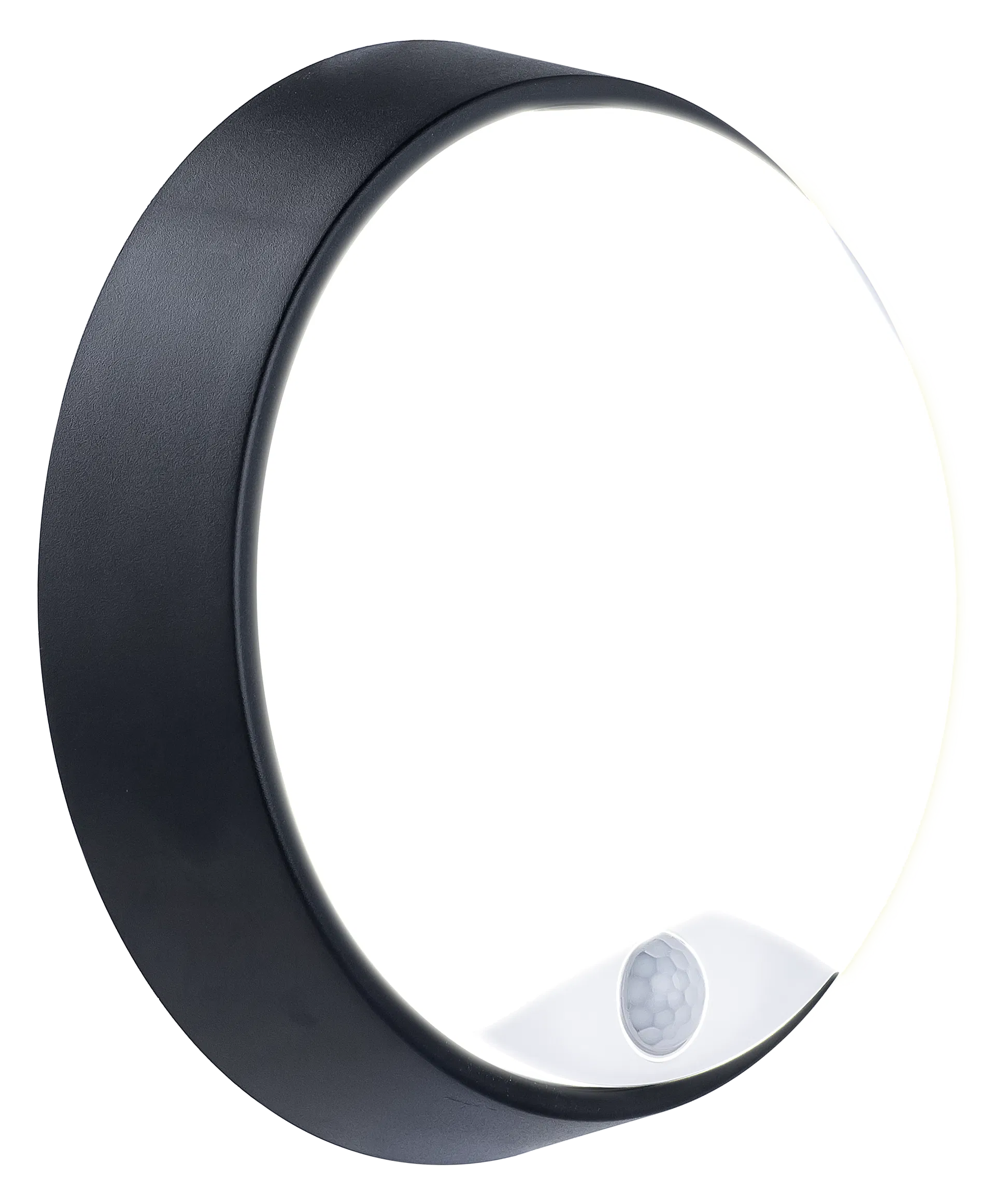EBER10P40-01 ECO ROUND BULKHEAD PIR IP54 700LM 10W 4000K SUPPLIED BLACK AND WHITE TRIM