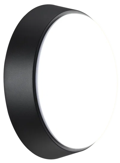 EBER10S40-01 ECO ROUND BULKHEAD IP54 700LM 10W 4000K SUPPLIED BLACK AND WHITE TRIM