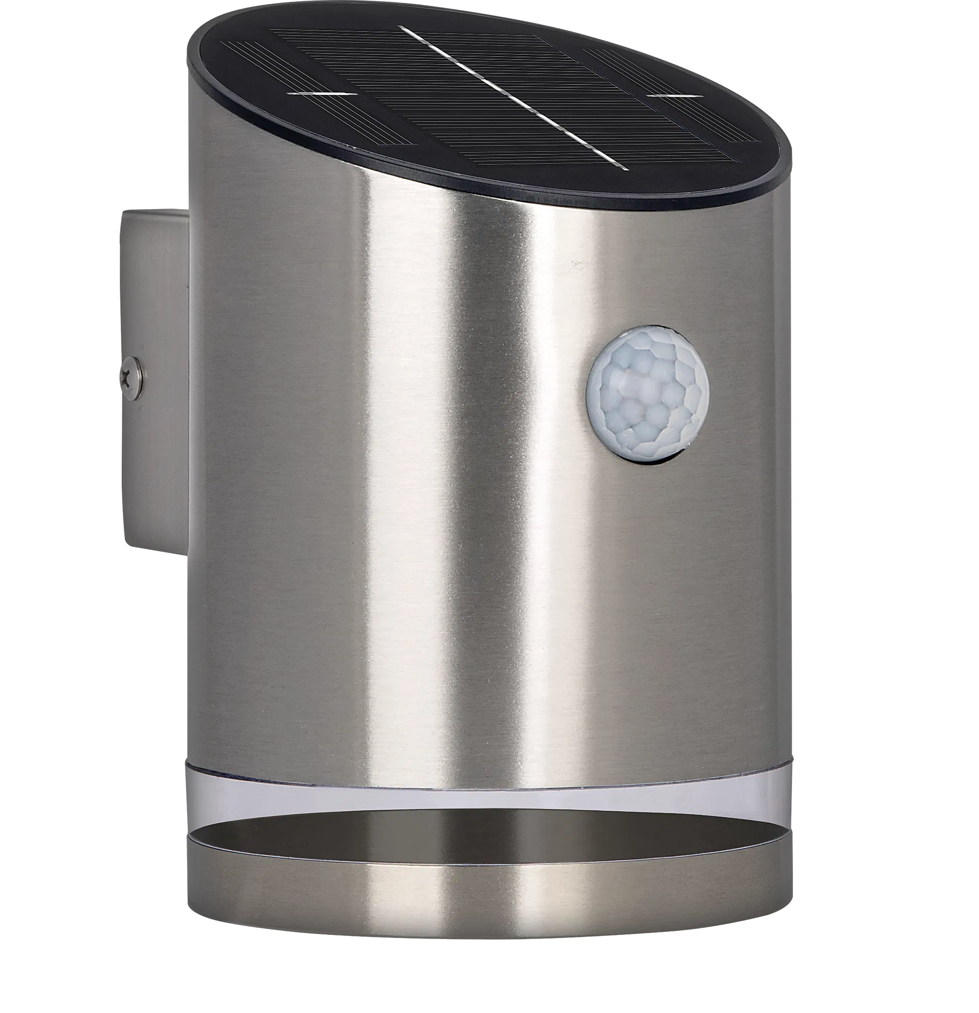 SOLAR STAINLESS STEEL PIR WALL LIGHT 100LM IP44 4000K