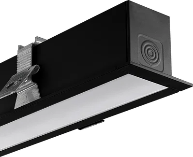 CONTOUR BLACK RAL 9005 RECESSED LINEAR 1440MM 3000LM 28W STD